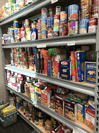 Pictured_Food Pantry shelves