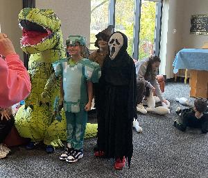 Buddies playing at our Halloween Party